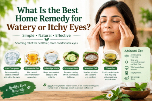 What Is the Best Home Remedy for Watery or Itchy Eyes? create image for this