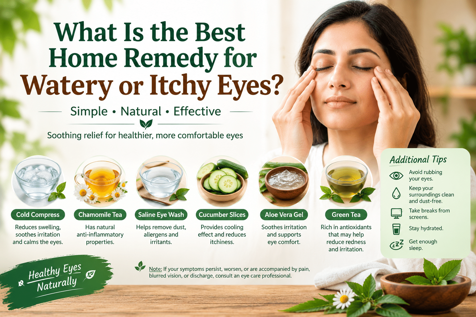 What Is the Best Home Remedy for Watery or Itchy Eyes? create image for this
