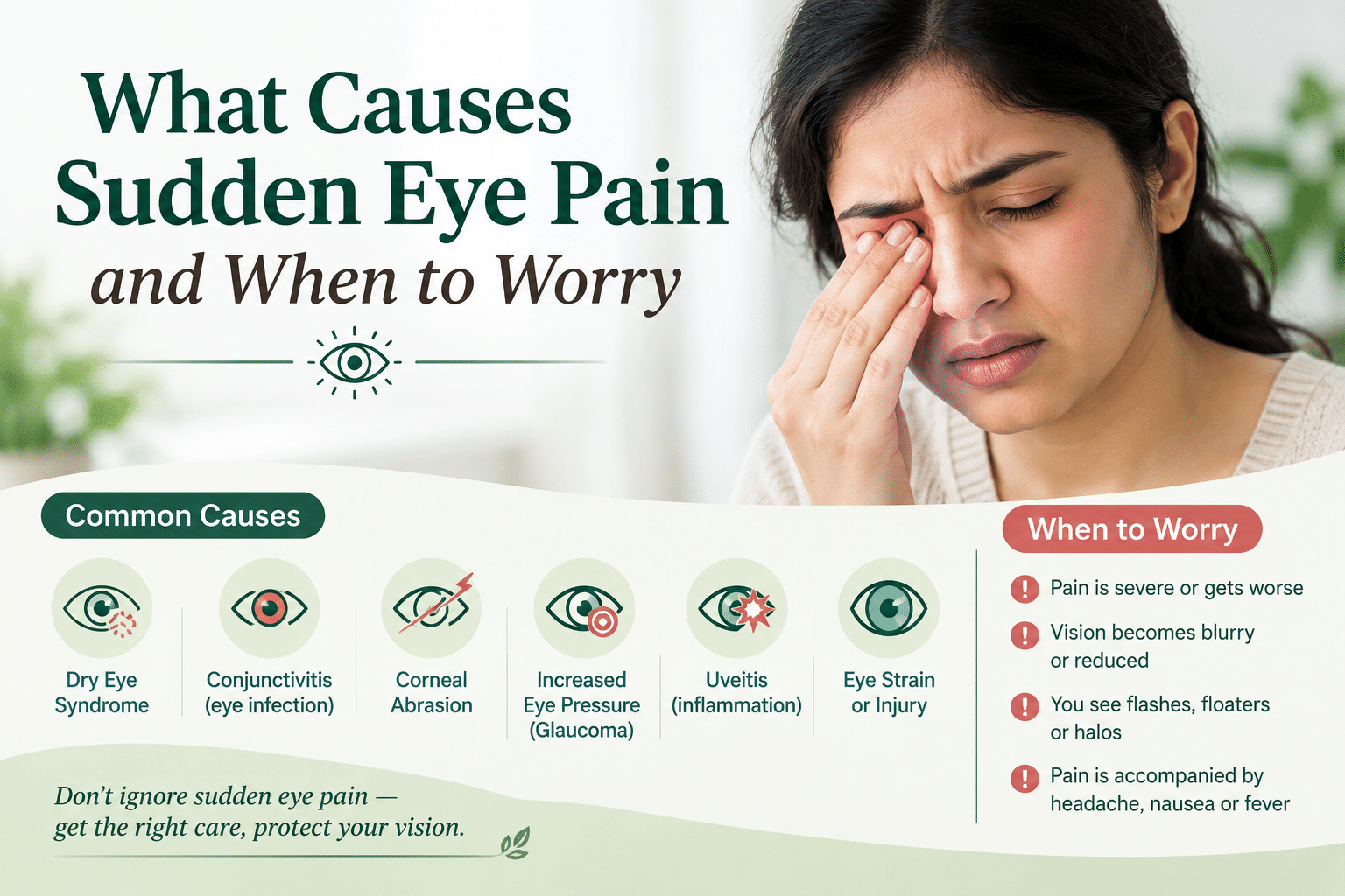 Sudden Eye Pain: Causes and When to Worry